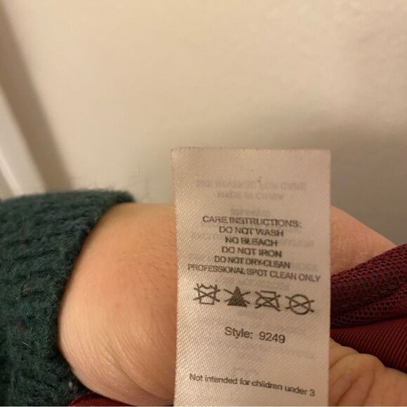 Weissman Slow me Down lyrical dance 9249 Burgundy Asymmetrical child LC - Picture 9 of 11